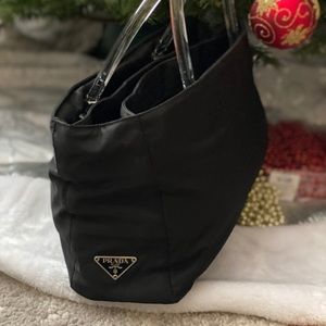 Prada tote bag with translucent handles